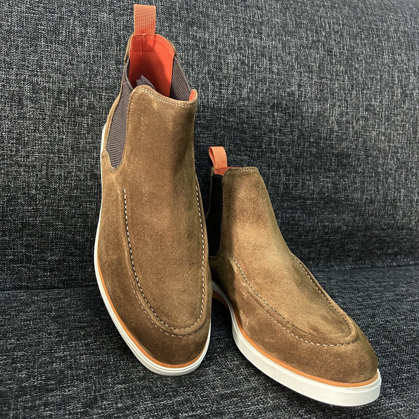 Mocassins Montants en Daim SANTONI – Série A (Kaki)