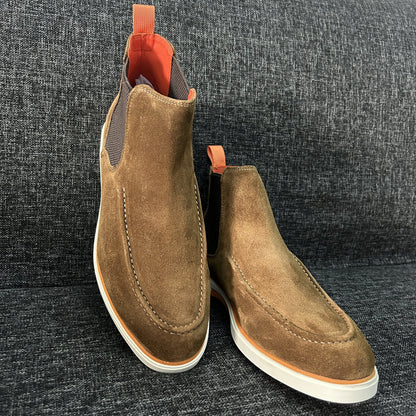 Mocassins Montants en Daim SANTONI – Série A (Kaki)