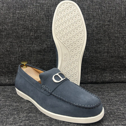 Mocassins DIOR Daim-serie A (gris bleuté)