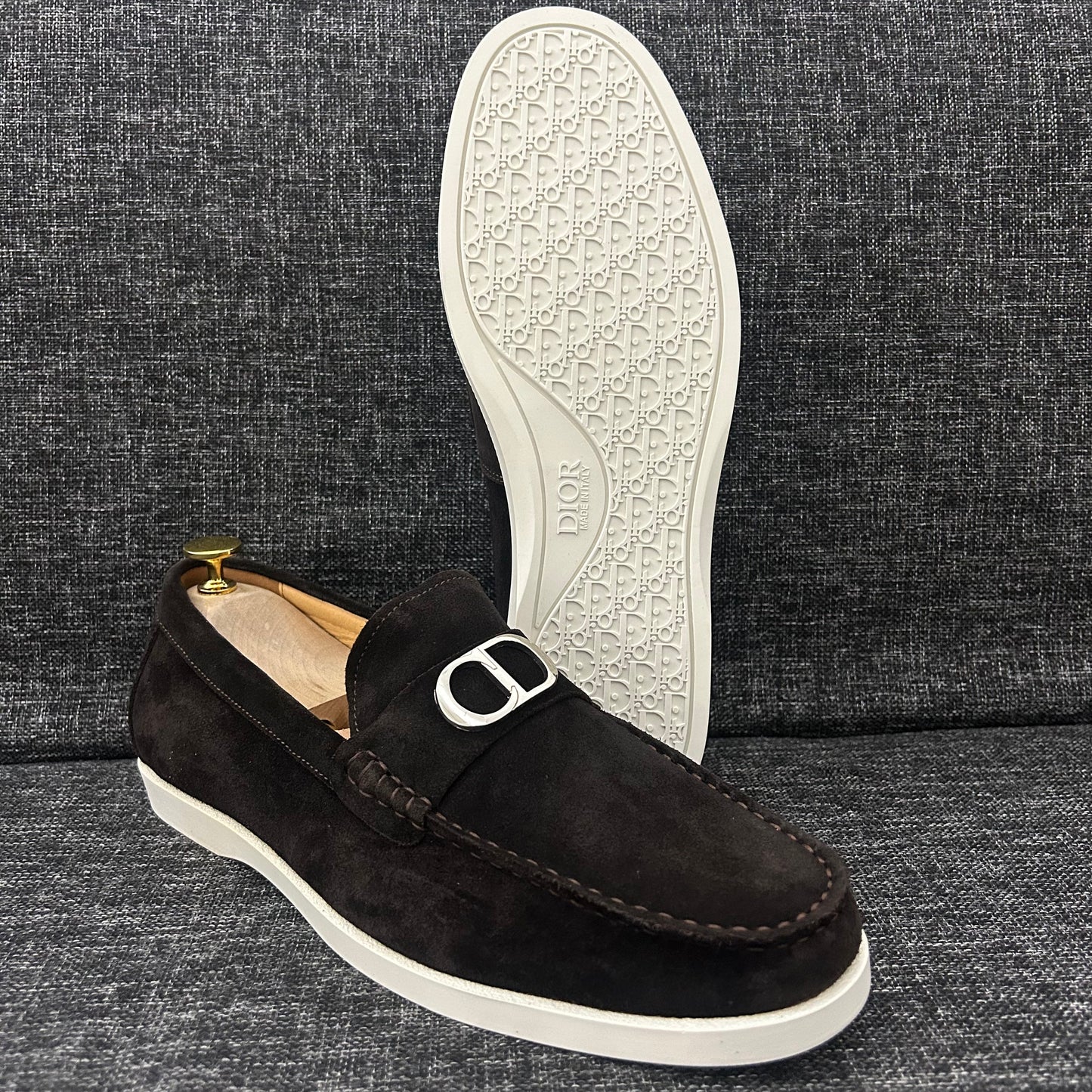 Mocassins DIOR Daim-serie A (café)