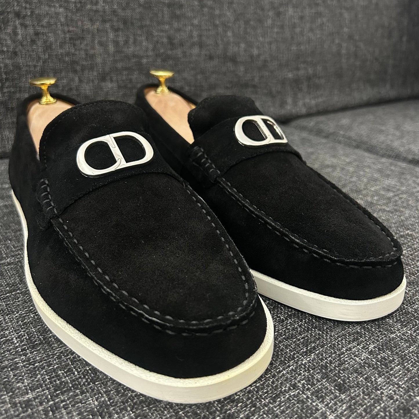 Mocassins DIOR Daim-serie A (noir)