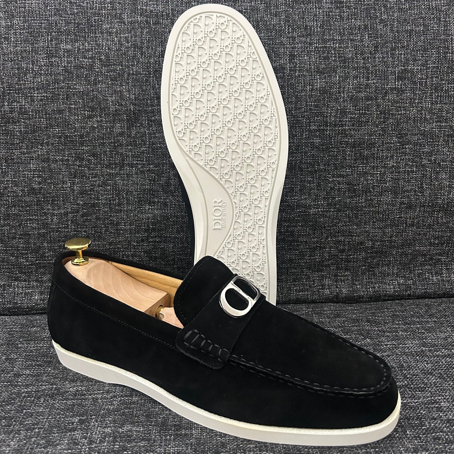Mocassins DIOR Daim-serie A (noir)