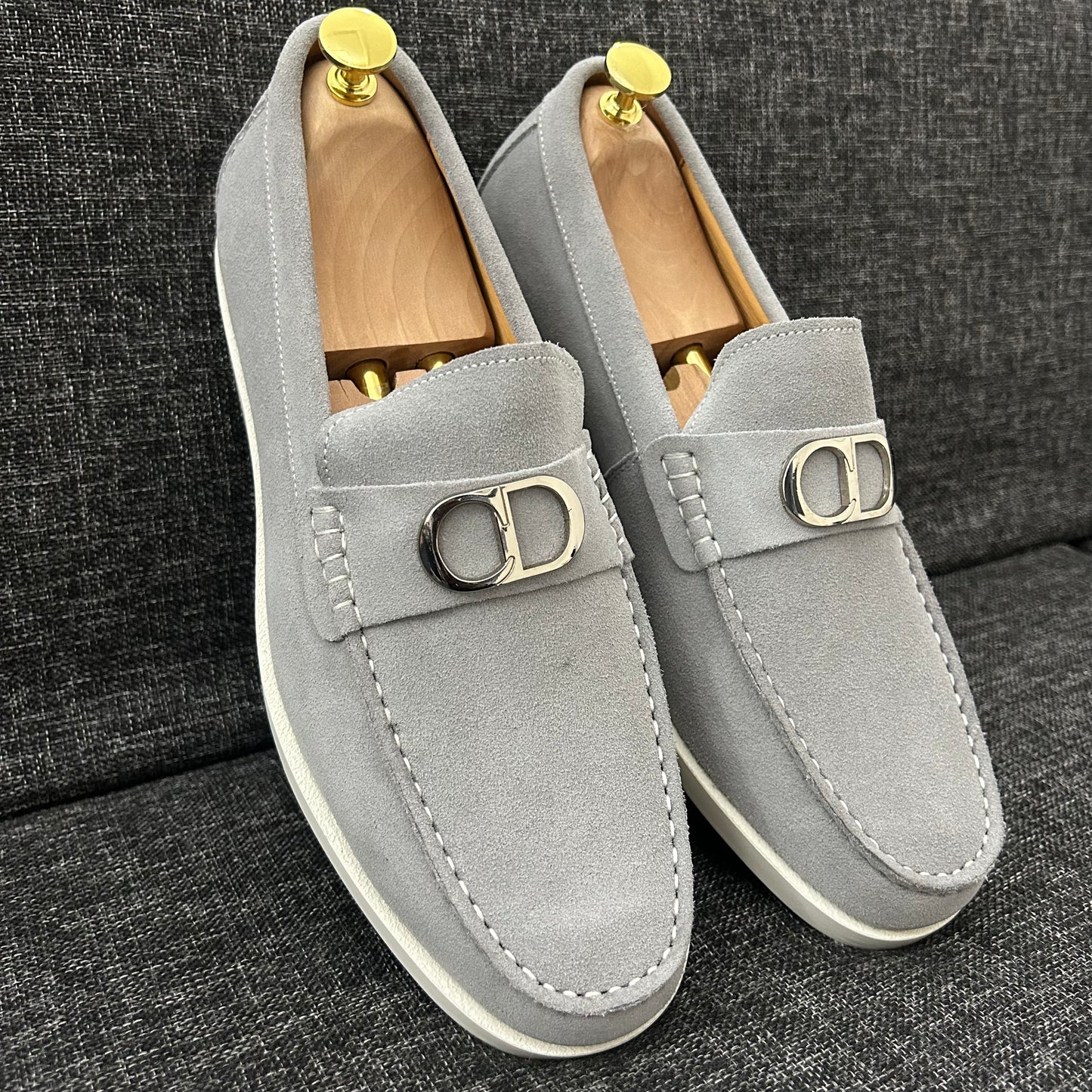 Mocassins DIOR Daim-serie A (gris)