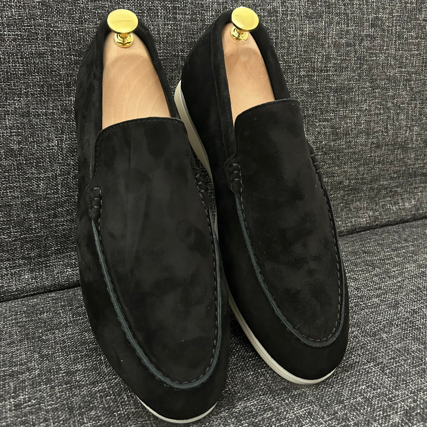 Mocassin LORO PIANA Daim – Série A (Noir)