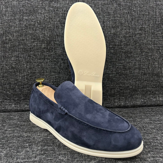 Mocassins LORO PIANA Daim-serie A (bleu)