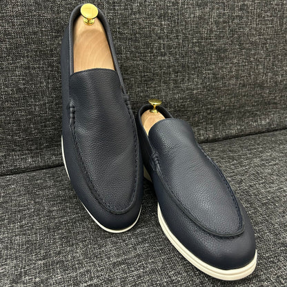 Mocassins LORO PIANA Cuir-serie A (bleu)
