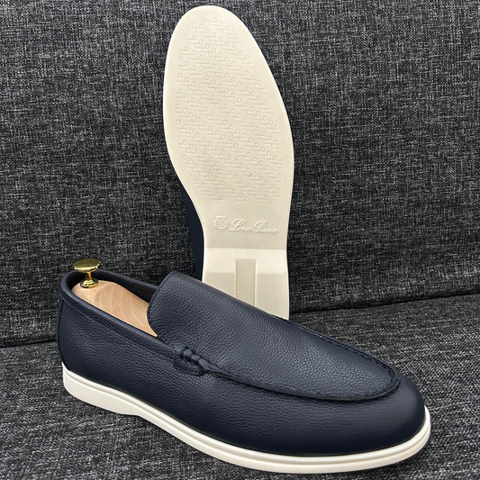 Mocassins LORO PIANA Cuir-serie A (bleu)