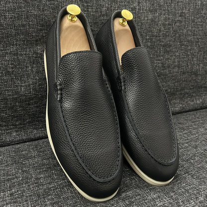 Mocassins LORO PIANA Cuir-serie A (Noir)