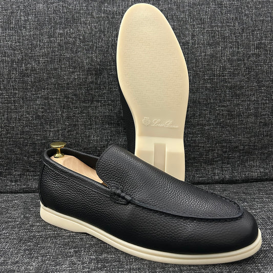 Mocassins LORO PIANA Cuir-serie A (Noir)
